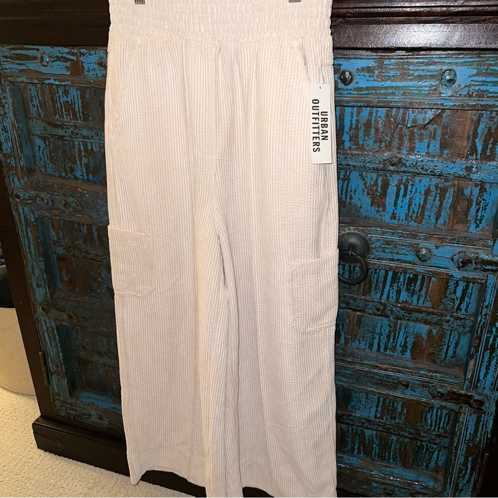 Urban Outfitters White Textured Pants